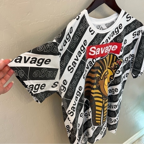 Fresh Laundry all over graphic Pharao Savage print, unisex, Men’s size L - Picture 3 of 8